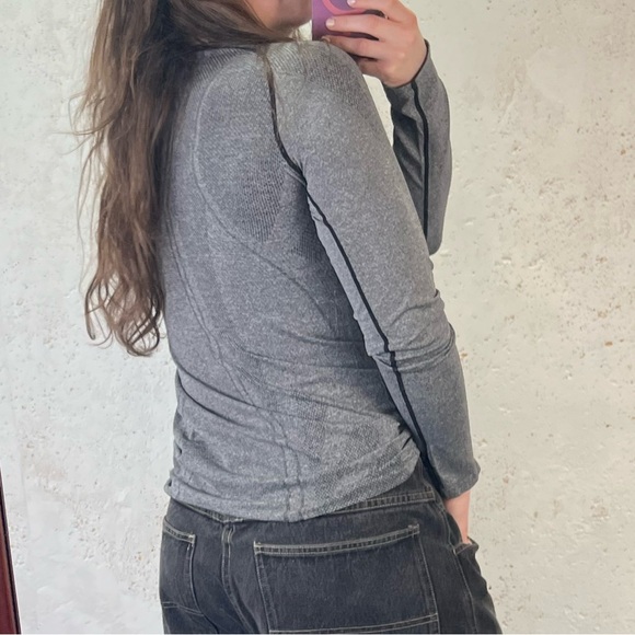 Spiritual Gangster Gray Activewear Athletic Long Sleeve Top Size XS/S NEW - Picture 3 of 11